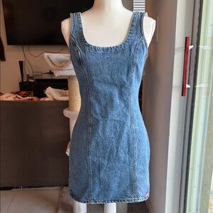BONGO Blue Denim Fabric with Red Tag